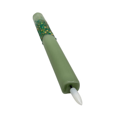 Melting Pot - LED-Kaars Candy Groen Glitters 25cm met Timer Melting Pot - LED-Kaars Candy Groen Glitters 25cm met Timer