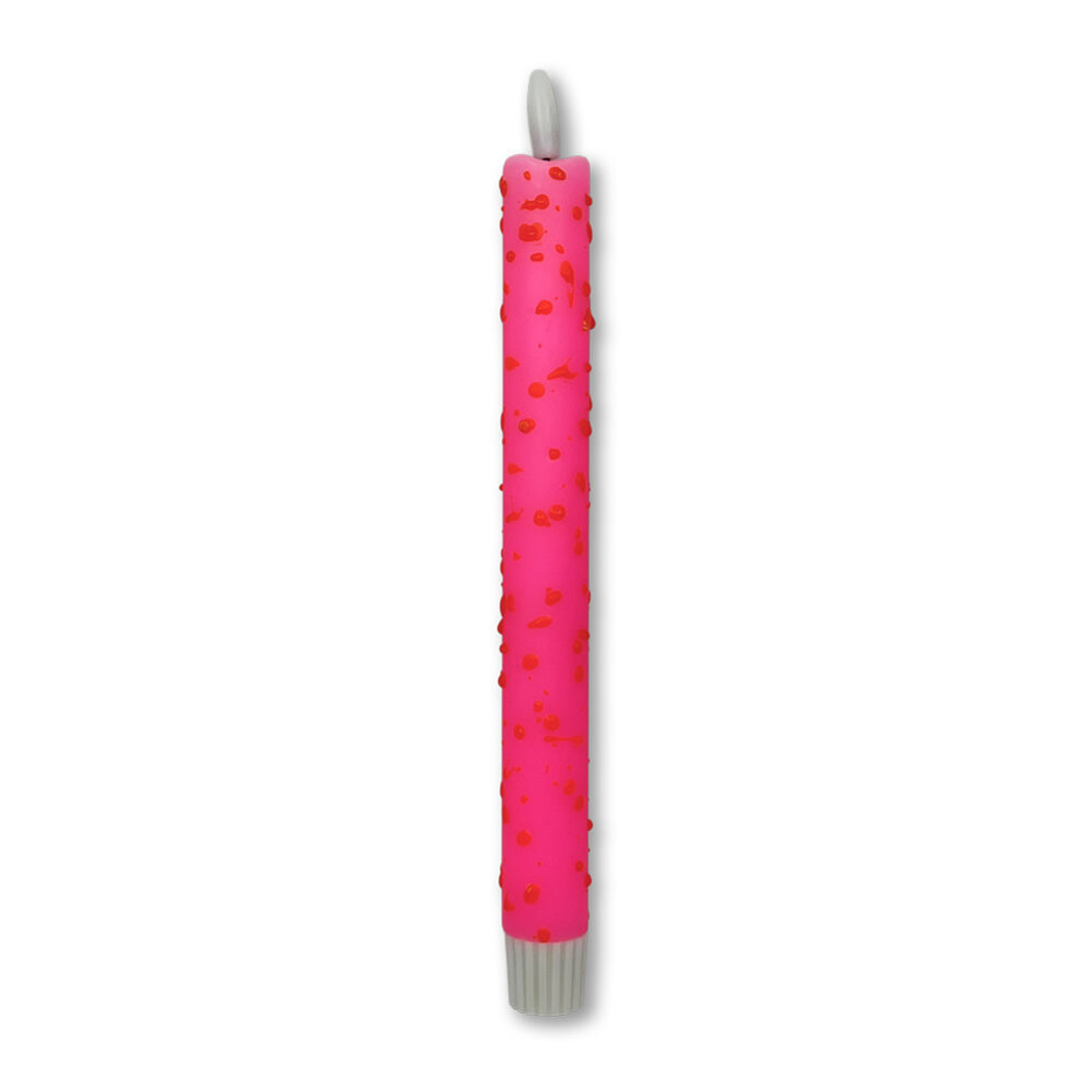 Melting Pot - LED-Kaars Candy Roze Bubbels Rood 25cm + timer
