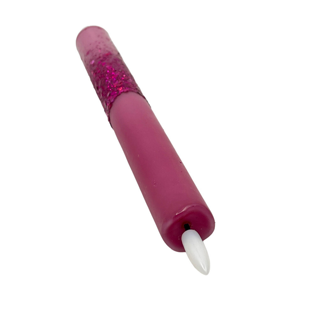 Melting Pot - LED-Kaars Candy Donker Roze Glitters 25cm + timer