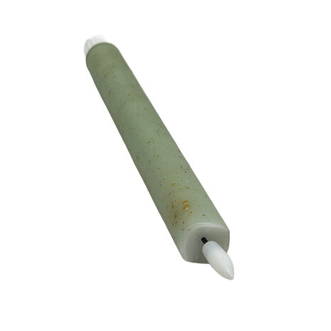 Melting Pot - LED-Kaars Candy Groen-Goud 25cm + timer