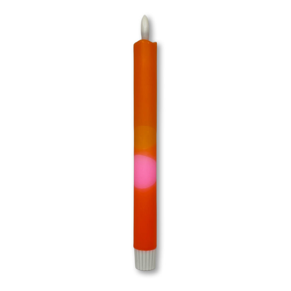 Melting Pot - LED-Kaars Candy Amber-Roze-Oranje 25cm + timer