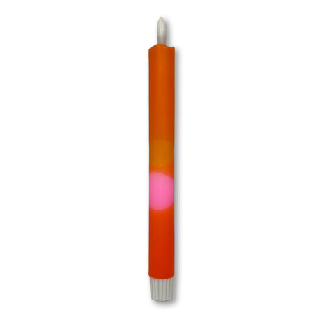 Melting Pot - LED-Kaars Candy Amber-Roze-Oranje 25cm + timer