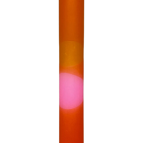 Melting Pot - LED-Kaars Candy Amber-Roze-Oranje 25cm + timer