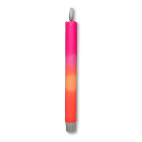 Melting Pot - LED-Kaars Candy Roze-Amber-Oranje 25cm + timer