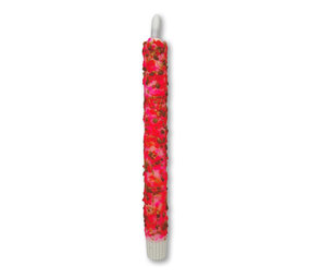 Melting Pot - LED-Kaars Candy Roze-Rood Bubbels Brons 25cm + timer