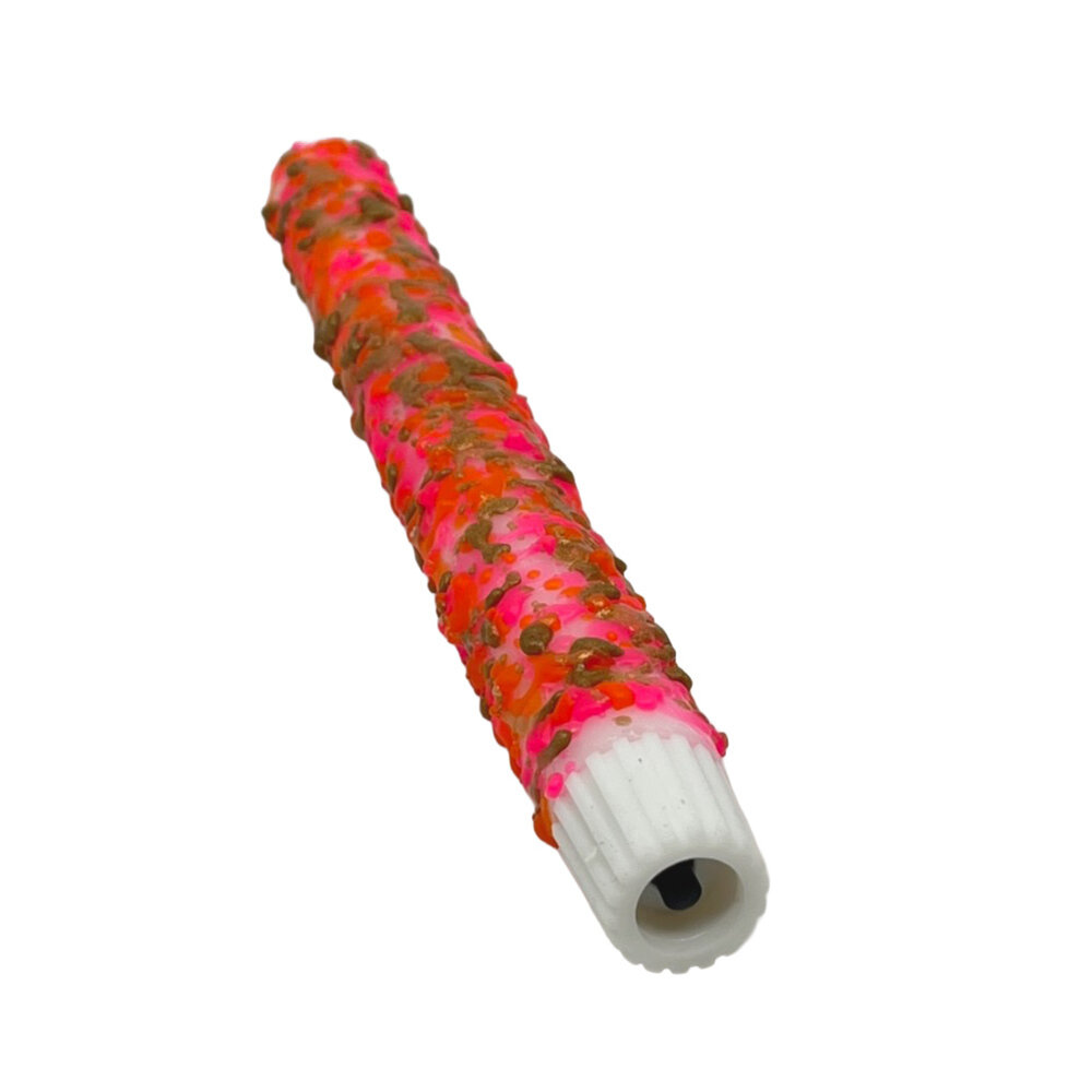 Melting Pot - LED-Kaars Candy Roze-Rood Bubbels Brons 25cm + timer