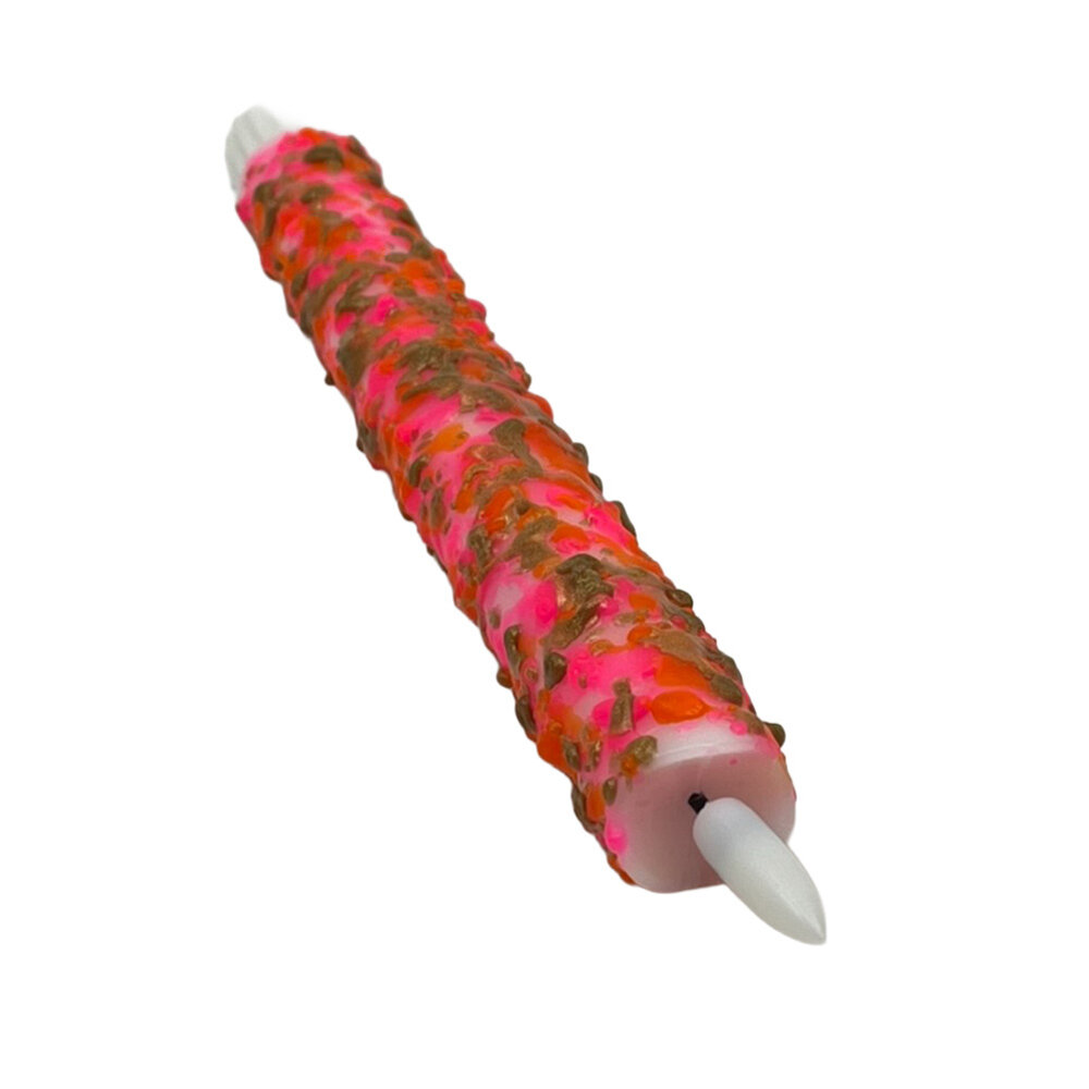 Melting Pot - LED-Kaars Candy Roze-Rood Bubbels Brons 25cm + timer