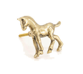 Doing Goods - Ladeknop Spirit Horse Messing 6x6cm rechts