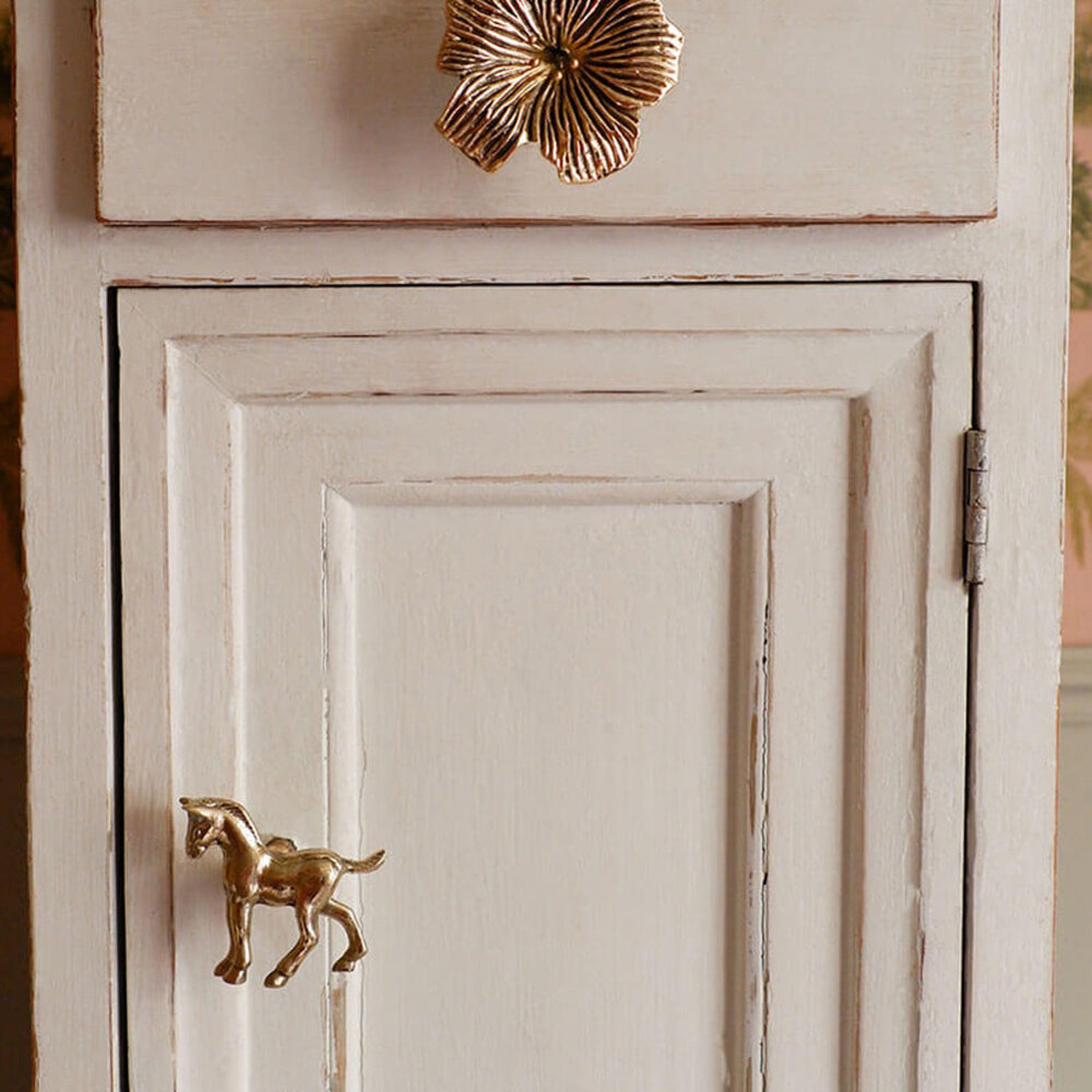 Doing Goods - Ladeknop Spirit Horse Messing 6x6cm rechts