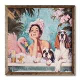 Werns - Schilderij Spa Dag Acryl op Canvas 75x75cm ingelijst