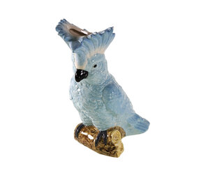 Werns - Vaas Kaketoe Blauw Keramiek 18x24cm