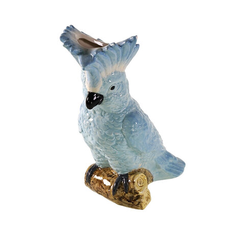 Werns - Vaas Kaketoe Blauw Keramiek 18x24cm