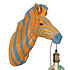 Wand Lamp Zebra Zora Blauw-Oranje 38x46cm