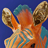 Werns - Wand Lamp Zebra Zora Blauw-Oranje 38x46cm Werns - Wand Lamp Zebra Zora Blauw-Oranje 38x46cm