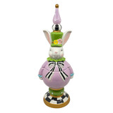 Melting Pot - Pot met Deksel Paashaas Lila-Groen Keramiek 17x49cm Melting Pot - Pot met Deksel Paashaas Lila-Groen Keramiek 17x49cm