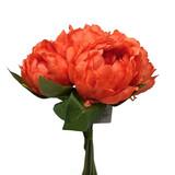 Melting Pot - Kunstbloemen Boeket 6 Pioenrozen Oranje 29cm Melting Pot - Kunstbloemen Boeket 6 Pioenrozen Oranje 29cm