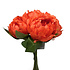 Kunstbloemen Boeket 6 Pioenrozen Oranje 29cm
