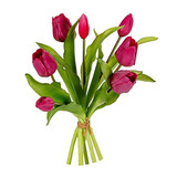 Melting Pot - Kunstbloem Boeket - 7 Tulpen Cerise 29cm Melting Pot - Kunstbloem Boeket - 7 Tulpen Cerise 29cm