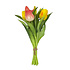 Kunstbloem Boeket - 7 Tulpen Zalm-Geel Mix 29cm Kunstbloem Boeket - 7 Tulpen Zalm-Geel Mix 29cm