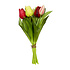 Kunstbloem Boeket - 7 Tulpen Rood-Roze-Geel 29cm Kunstbloem Boeket - 7 Tulpen Rood-Roze-Geel 29cm