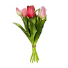 Melting Pot - Kunstbloem Boeket - 7 Tulpen Roze-Rood Mix 29cm Melting Pot - Kunstbloem Boeket - 7 Tulpen Roze-Rood Mix 29cm