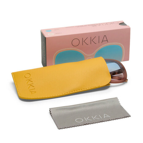 Okkia - Zonnebril ANNA Butterfly Pink Havana Blue OK019PH-BP