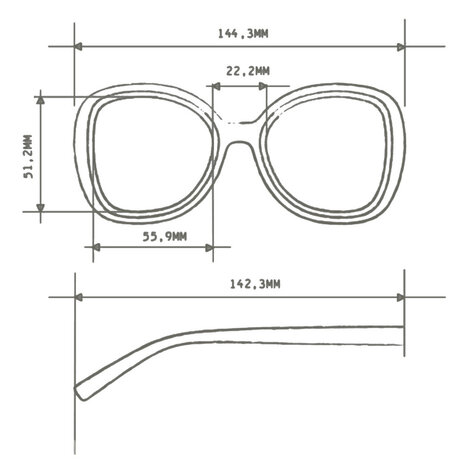 Okkia - Zonnebril ANNA Butterfly Pink Havana Blue OK019PH-BP