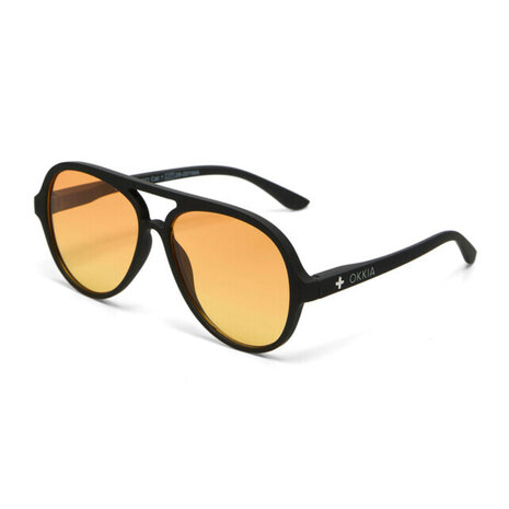 Okkia - Zonnebril ALESSIO Aviator Black Yellow OK021BK-YE Okkia - Zonnebril ALESSIO Aviator Black Yellow OK021BK-YE