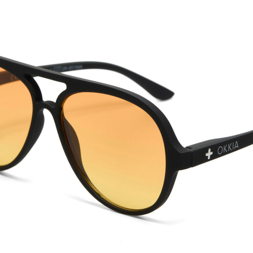Okkia - Zonnebril ALESSIO Aviator Black Yellow OK021BK-YE Okkia - Zonnebril ALESSIO Aviator Black Yellow OK021BK-YE