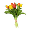 Melting Pot - Kunstbloem Boeket - 7 Tulpen Geel-Oranje-Rood Mix 29cm Melting Pot - Kunstbloem Boeket - 7 Tulpen Geel-Oranje-Rood Mix 29cm