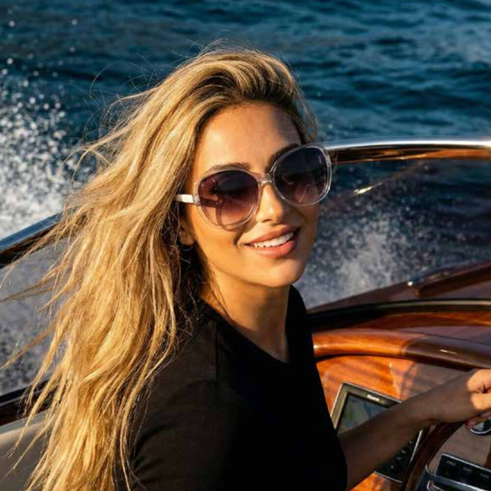 Okkia - Zonnebril ANNA Butterfly Transparent Pink OK019-TPI