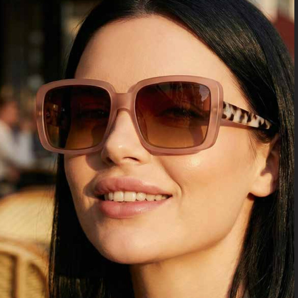 Okkia - Zonnebril ALESSIA Square Pink Havana OK027-PH Okkia - Zonnebril ALESSIA Square Pink Havana OK027-PH