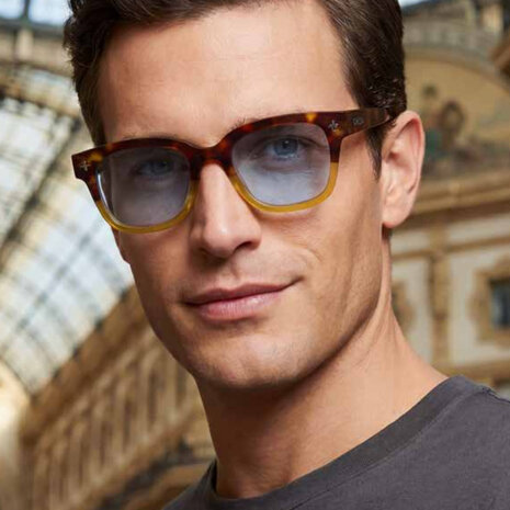 Okkia - Zonnebril GIOVANNI Havana Yellow-Blue OK012HY-BL