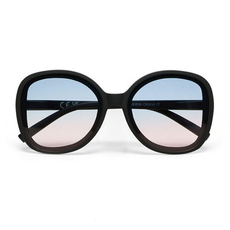 Okkia - Zonnebril ANNA Butterfly Zwart met Blauw-Roze Glazen OK019-BK-BP Okkia - Zonnebril ANNA Butterfly Zwart met Blauw-Roze Glazen OK019-BK-BP