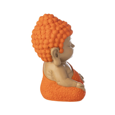 Melting Pot - Beeldje Boeddha Zen Oranje 16x20cm