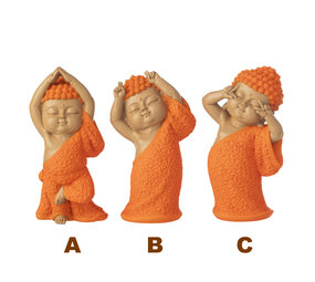 Melting Pot - Beeldje Boeddha Dans 13x20cm 2 kleuren 3 vormen