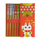 Melting Pot - Eetstokjes Lucky Cat set van 5 in cadeau doos