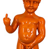 Melting Pot - Beeld Manneken Pis Fuck You Oranje 20x45cm