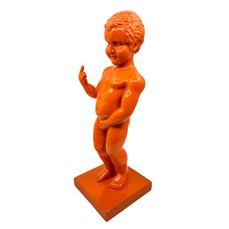 Melting Pot - Beeld Manneken Pis Fuck You Oranje 20x45cm
