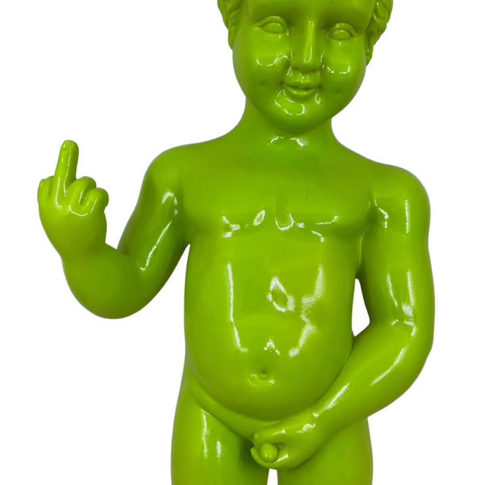 Melting Pot - Beeld Manneken Pis Fuck You Groen 20x45cm Melting Pot - Beeld Manneken Pis Fuck You Groen 20x45cm