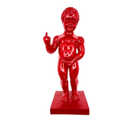 Melting Pot - Beeld Manneken Pis Fuck You Rood 20x45cm