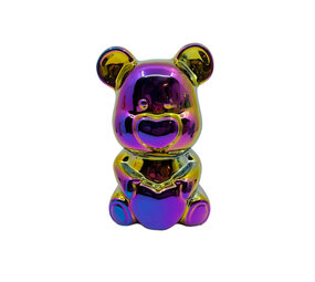 Melting Pot - Beeldje Design Beer Zittend Goud-Roze Metallic 18cm