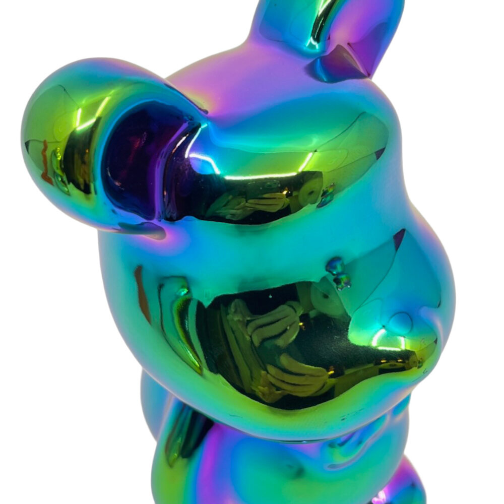 Melting Pot - Beeldje Design Beer Groen-Roze Metallic 15cm