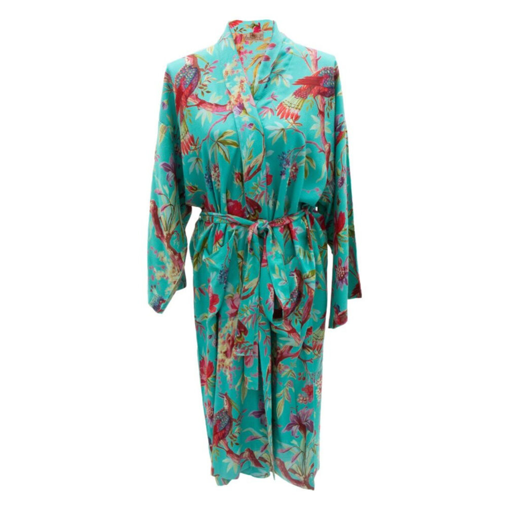 Imbarro - Kimono Royal Paradise Azure Viscose One-size