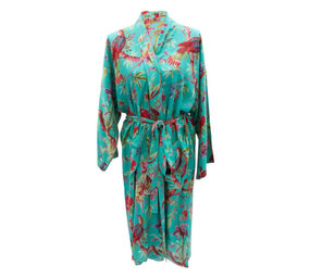 Imbarro - Kimono Royal Paradise Azure Viscose One-size