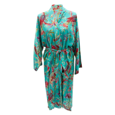 Imbarro - Kimono Royal Paradise Azure Viscose One-size