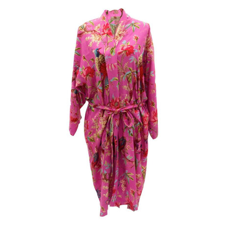Imbarro - Kimono Royal Paradise Purper Viscose One-size