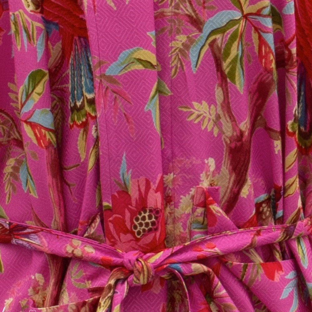 Imbarro - Kimono Royal Paradise Purper Viscose One-size