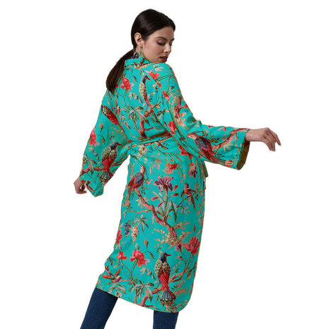 Imbarro - Kimono Royal Paradise Azure Viscose One-size