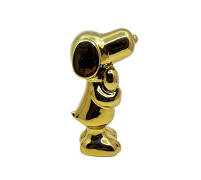 Melting Pot - Beeldje Snoopy Hartje Goud Glans Keramiek 8x20cm